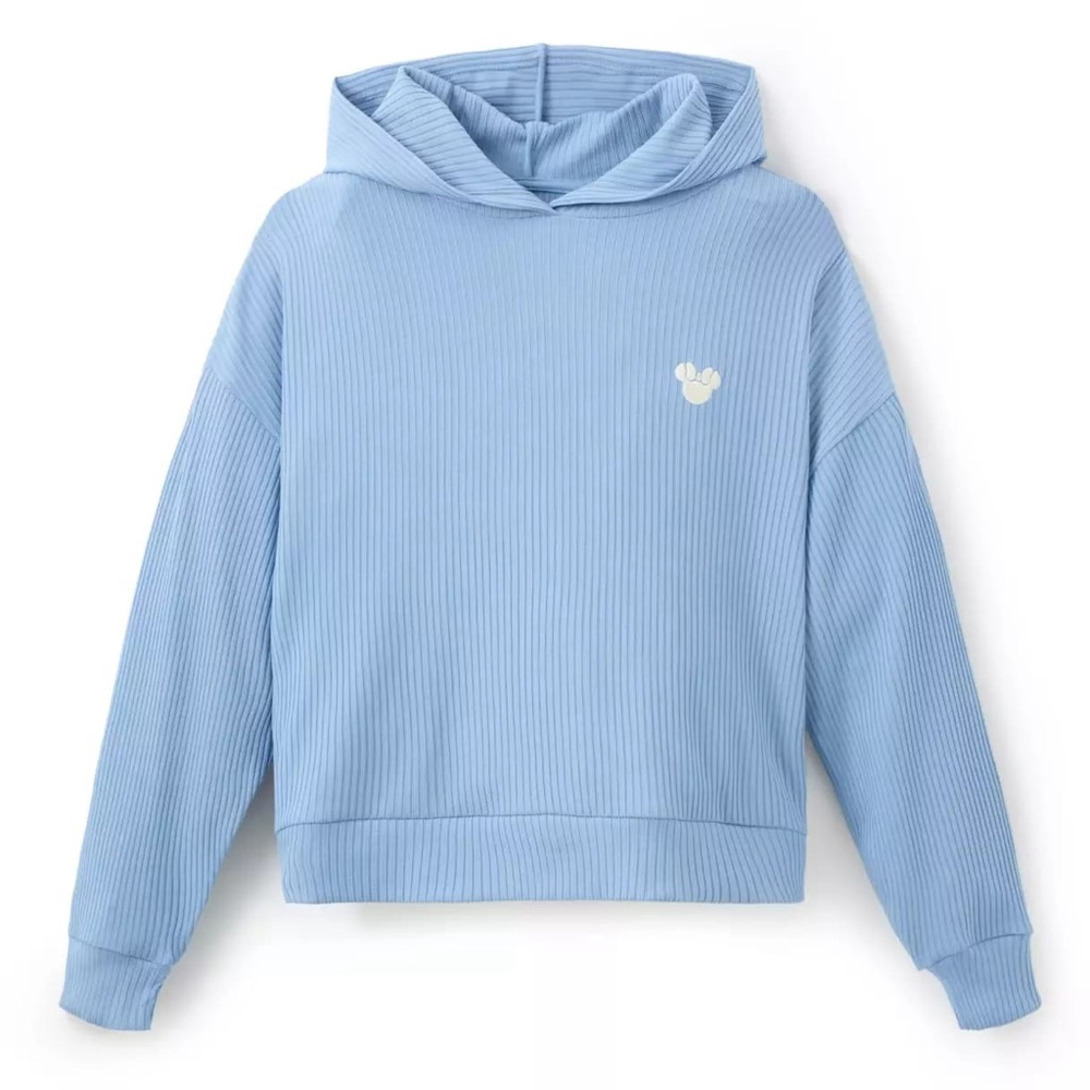 Women's Disney Light Blue Ribbed Minnie Mouse Hoodie and Jogger Set XS - Picture 2 of 16